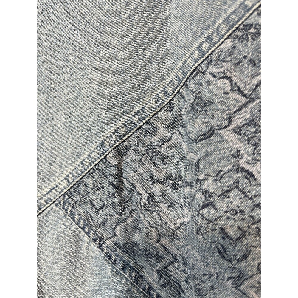 CJ Banks Women's Denim Skirt Size 20W Blue Jean Midi Length Elastic Waist - Picture 3 of 6